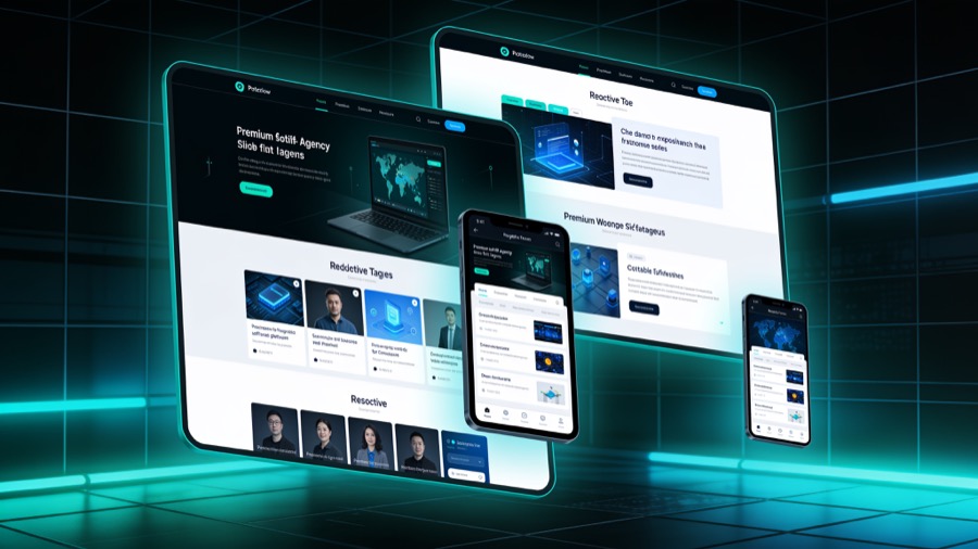 Modern responsive web platform interface